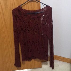 maroon sweater